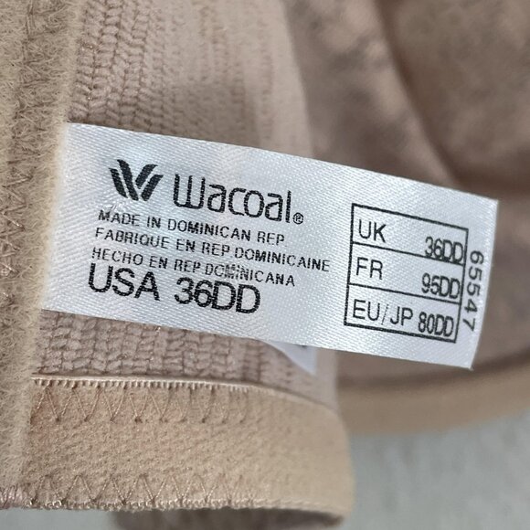 Wacoal Minimizer Bra Womens 36DD Beige Lace Underwire Full Cup Unlined 65547 - Picture 4 of 7